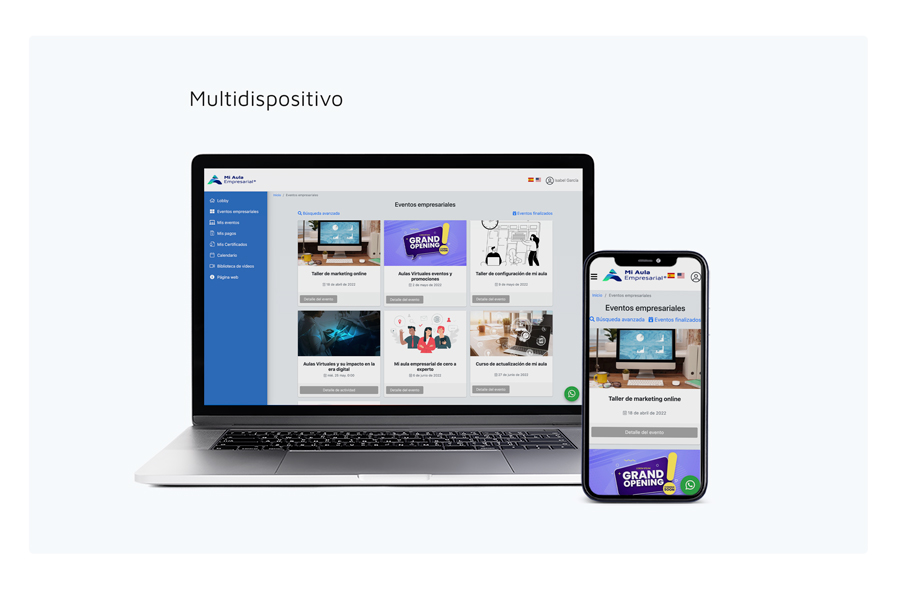 screenshot of Mi Aula Empresarial